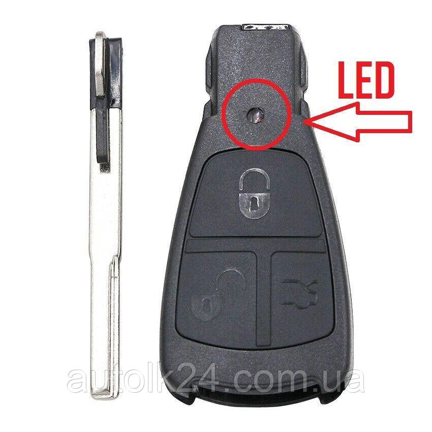 Корпус смарт ключа 3 кнопки для Mercedes Benz W202 W208 W210 W220 Sprinter (велика рибка)