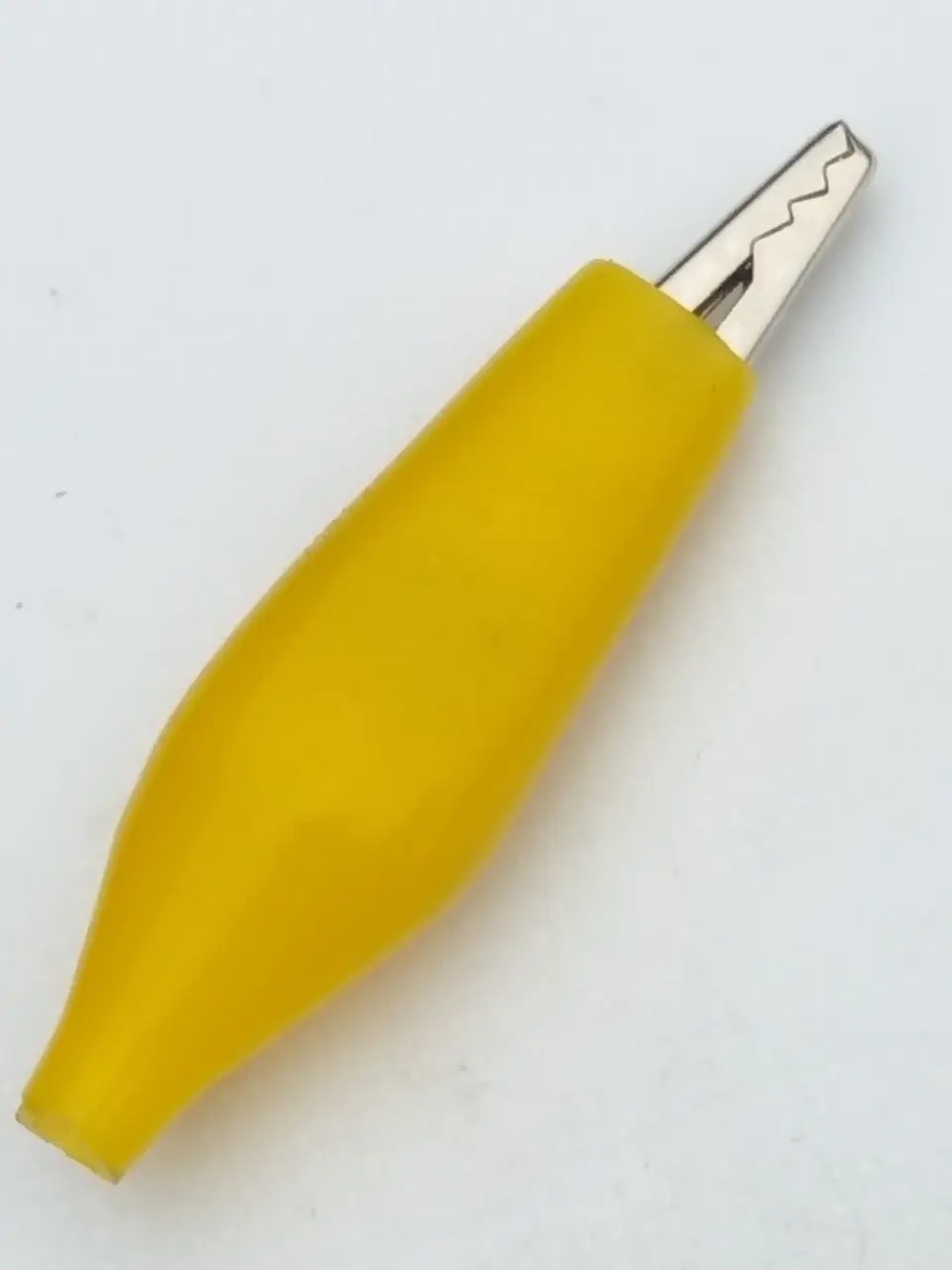 Зажим типа крокодил мини (1шт.) цвет желтый, фото 1