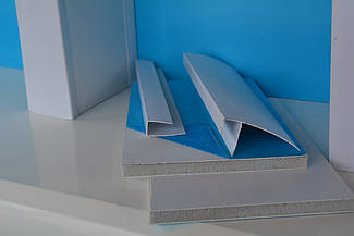 Комплект відкосыв із сендвіч панелі 500мм довжина 2250мм-1шт. 1500мм-2шт  двостороння з профілями