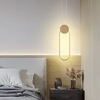Подвесной LED светильник 6W овальной формы в стиле лофт бронзового цвета Levistella