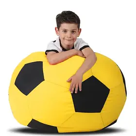 Крісло-м'яч Жовтий із чорним Дитячий 70х70
