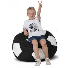 Крісло-м'яч Чорний з білим Дитячий 70х70