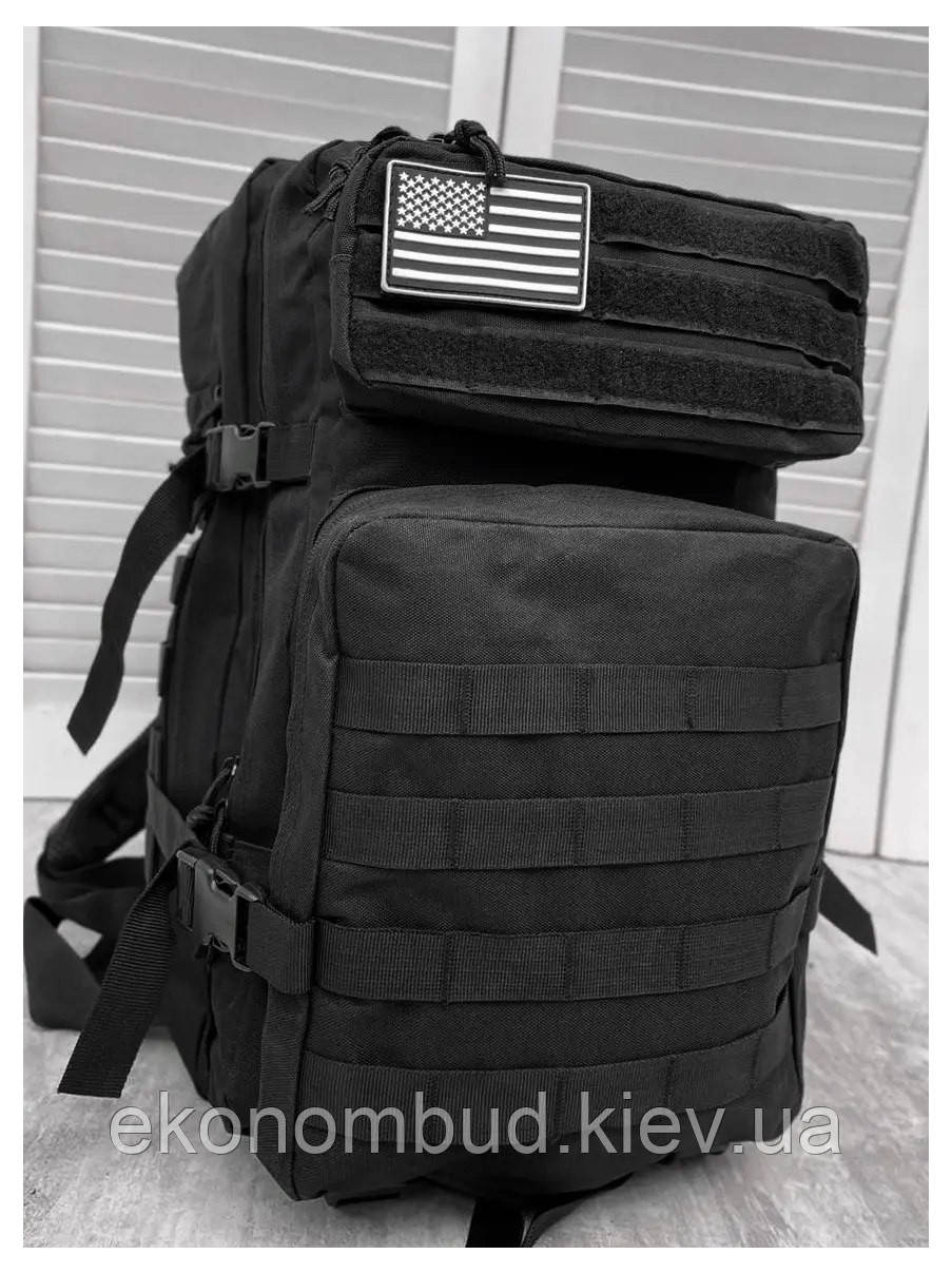 Тактичний штурмовий рюкзак black U.S.A 45 LUX ml847 К6 3-0!, фото 1