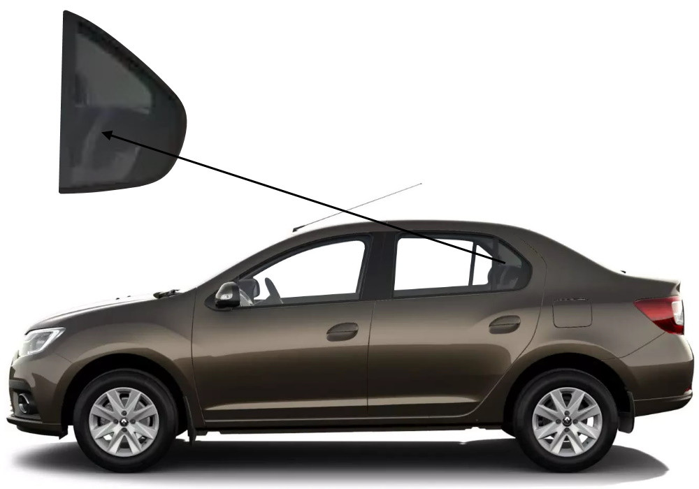 Кватирка задніх дверей ліва Dacia Logan 2012-2021