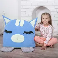 Дитячий спальний мішок-трансформер Кошеня Блакитний S - 120 х 60 см., фото 2