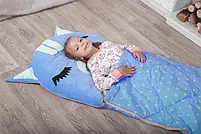 Дитячий спальний мішок-трансформер Кошеня Блакитний S - 120 х 60 см., фото 3