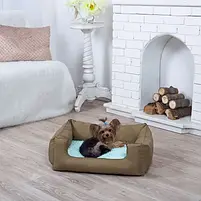 Лежанка для кота та собаки Комфорт хакі з м'ятним S - 60 x 45, фото 3