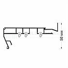 Профіль алюмінієвий для натяжних стель - «Гардина», 3 смуги (АЛ), Чорний - 1110 г, фото 2