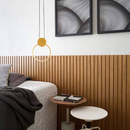 Світлодіодний золотий підвісний світильник (61-L175 BRZ), фото 2