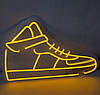 Неонова Led вивіска Кеди 500х320мм жовта з дімером та блоком живлення, фото 2