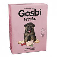 Полнорационный влажный корм для щенков, курица и утка, Gosbi Fresko Dog Starter Puppy, 375g