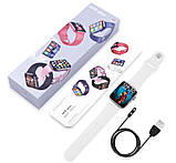 Розумний смарт-годинник Smart Watch M16+ жіночий сірий із силіконовим ремінцем, фото 7