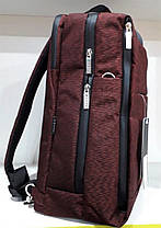 Міський рюкзак молодіжний модний з плечовим ременем 2 в 1 модний для роботи навчання бордовий Dolly 395, фото 3
