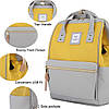 Жіночий рюкзак Himawari 9001 grey/yellow, фото 7