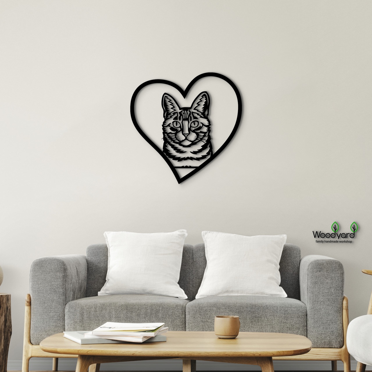 Панно Heart Дракон Лі 20x20 см - Картини та лофт декор з дерева на стіну.