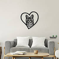Панно Heart Дракон Ли 20x20 см - Картины и лофт декор из дерева на стену.