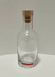Маленька пляшка 200 мл з дерев'яною пробкою для напоїв, олії Гермес UniGlass, фото 2