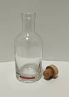 Маленькая бутылка 200 мл с деревянной пробкой для напитков, масла Гермес UniGlass