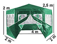 Шатер садовий D 4м, шестигранний намет, палатка садова
