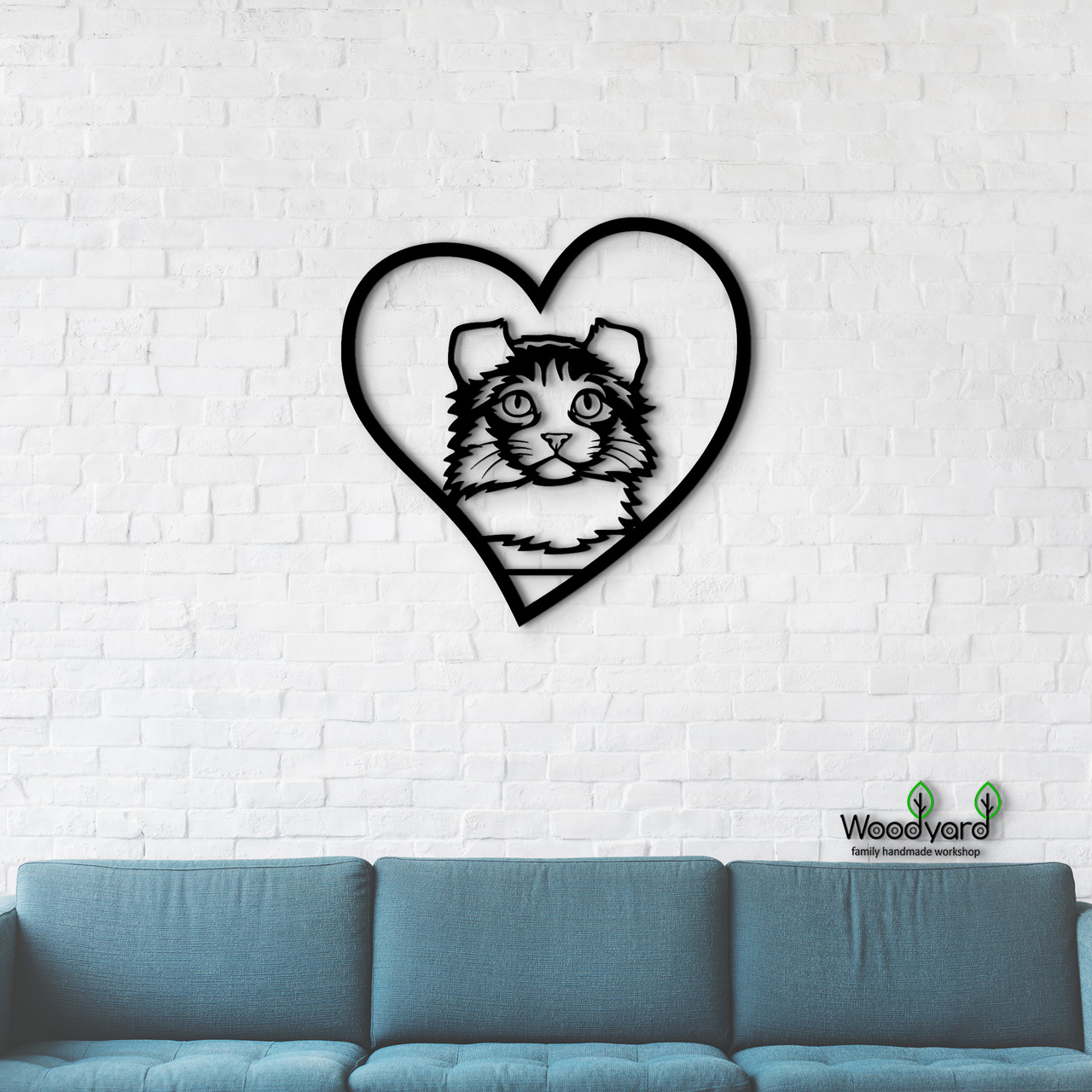 Панно Heart Кінкалоу 20x20 см - Картини та лофт декор з дерева на стіну.