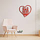 Панно Heart Курильський бобтейл 20x20 см - Картини та лофт декор з дерева на стіну., фото 10