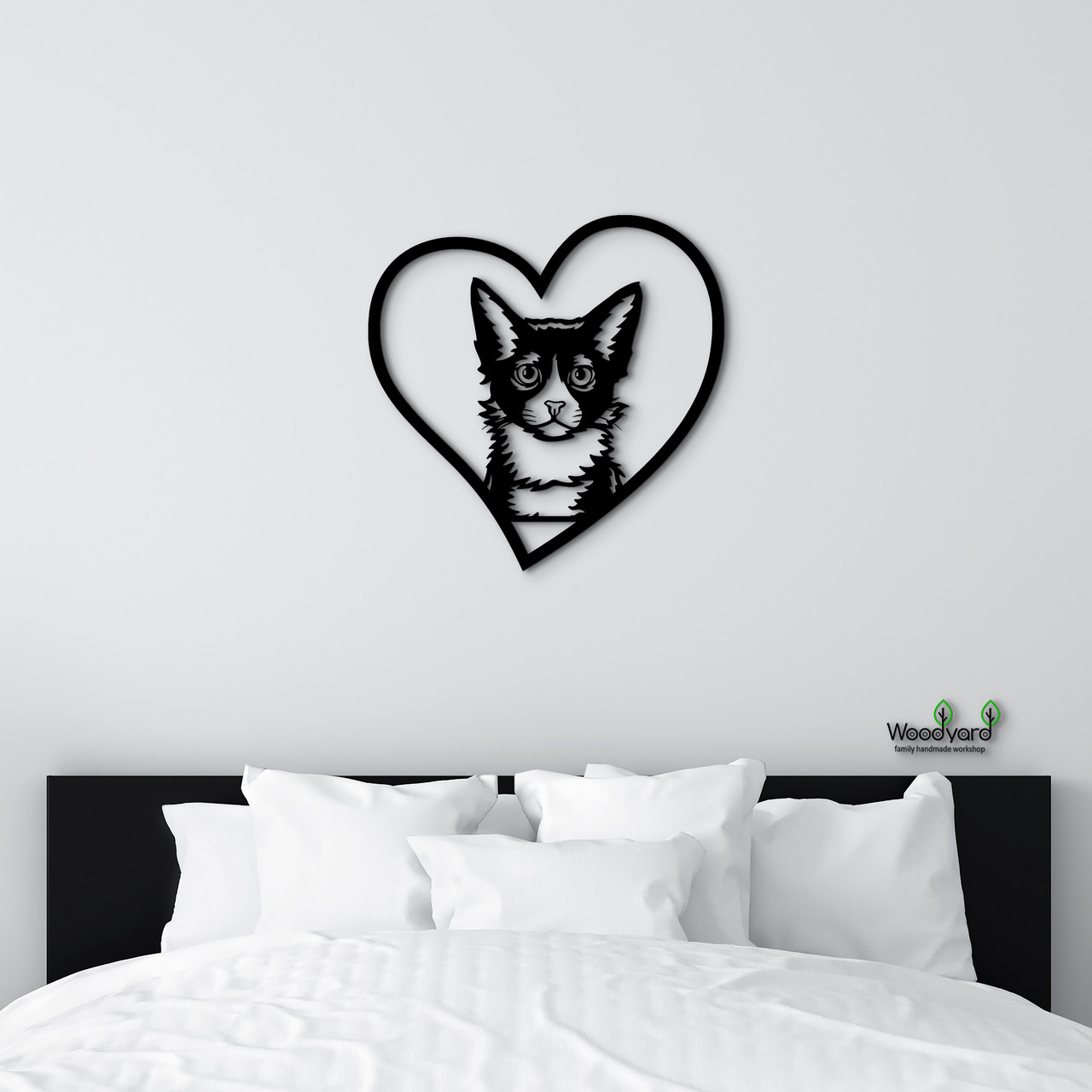 Панно Heart LaPerm 20x20 см - Картини та лофт декор з дерева на стіну., фото 1