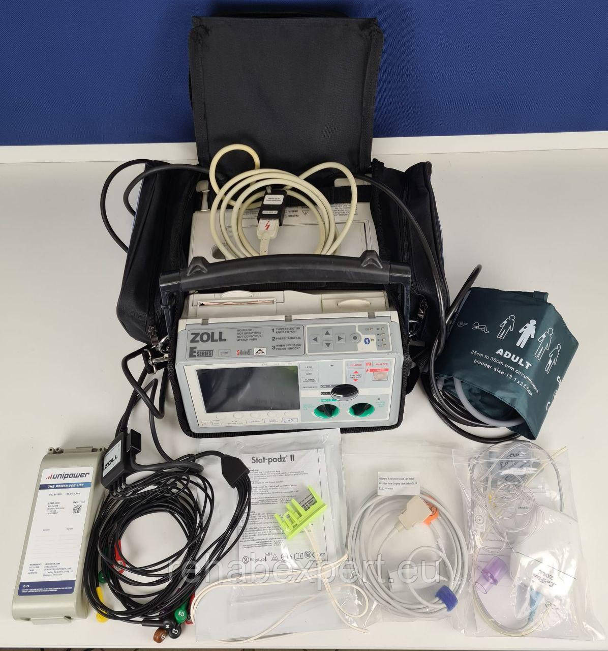 Б/У Компактний Мобільний Дефібрилятор Zoll E Series Defibrillator with NIBP, SpO2, ETCo2, ЕКГ 12 (Used)