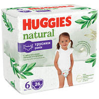 Памперсы трусики Huggies 6, вес от 15 кг, 26 шт, подгузники хаггис pants трусиками, пантс (5029053549613) DL