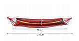 Подвійний садовий гамак 80 x 200 см червоно-помаранчевий, фото 9