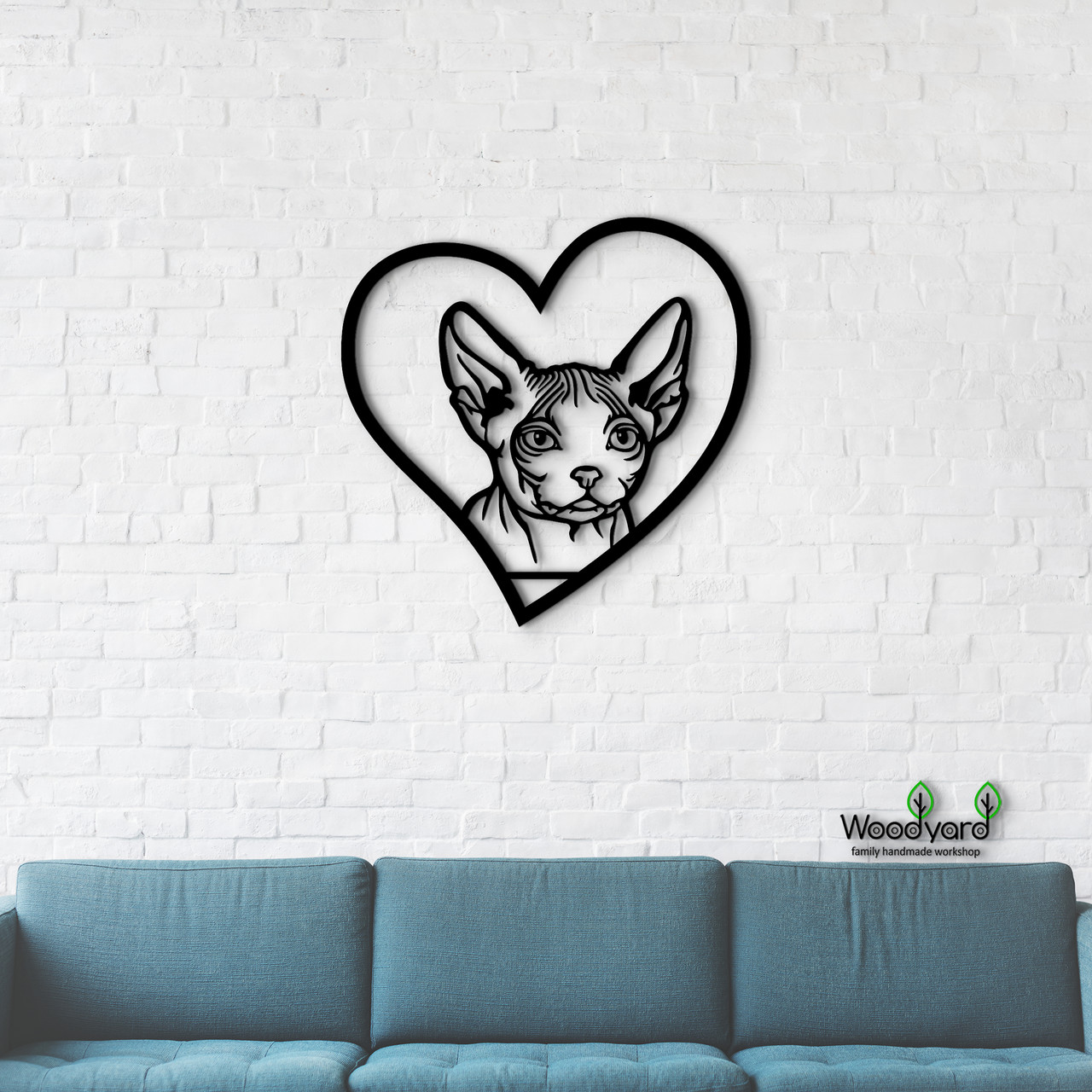 Панно Heart Мінськін 20x20 см - Картини та лофт декор з дерева на стіну.