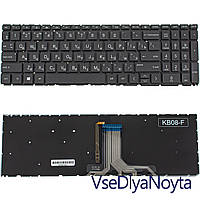 Клавіатура для ноутбука HP (Pavilion: 15-EG, 15-EH) rus, black, без фрейму, підсвітка клавіш