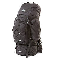 Рюкзак туристический 80 литров North Face Extreme с чехлом от дождя черный