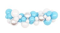 Гирлянда из воздушных шаров голубая, арка Небесное сияние длина 1.5 м для оформления фотозоны комплект 34 шара