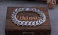 Мужской браслет скандинавский Викинг сталь 316L Валькнут 20,5 см Вечный Комплект