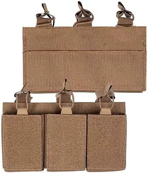 Підсумок для магазинів потрійний Темний койот Mil-Tec MAG.TASCHE TRIPLE M.POUCH DARK COYOTE, фото 3