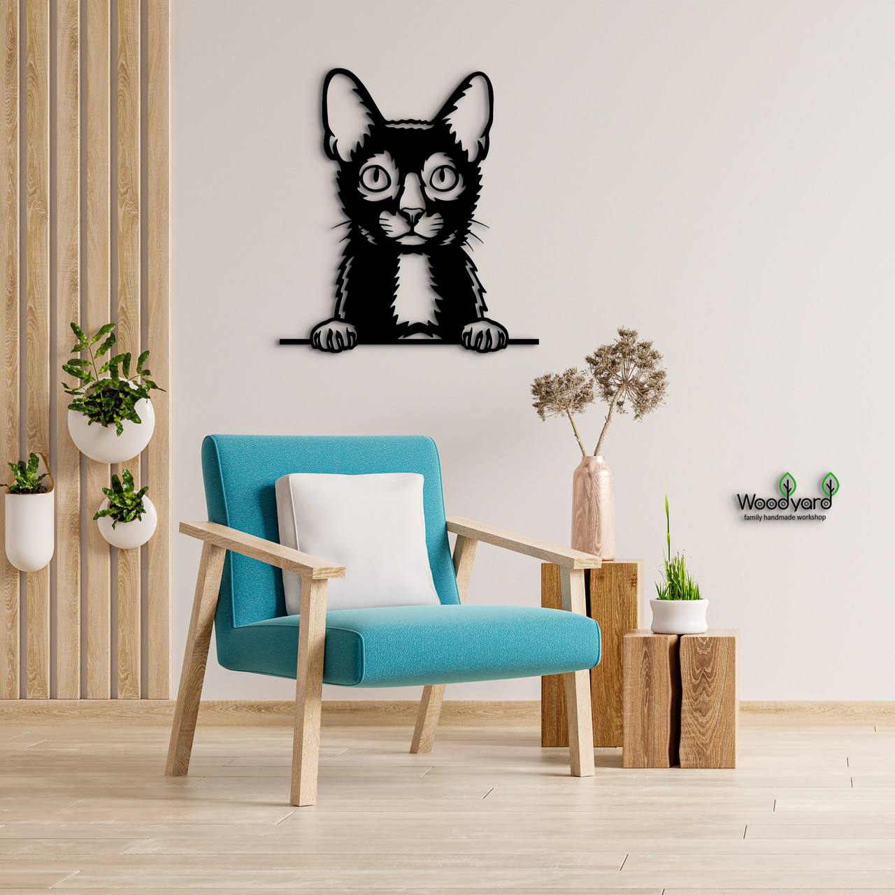 Панно Lykoi 20x23 см - Картини та лофт декор з дерева на стіну.