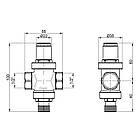 Редуктор тиску води 1/2" Icma №247 отвір д/манометр(1/4"в) 0-4 бар, фото 2