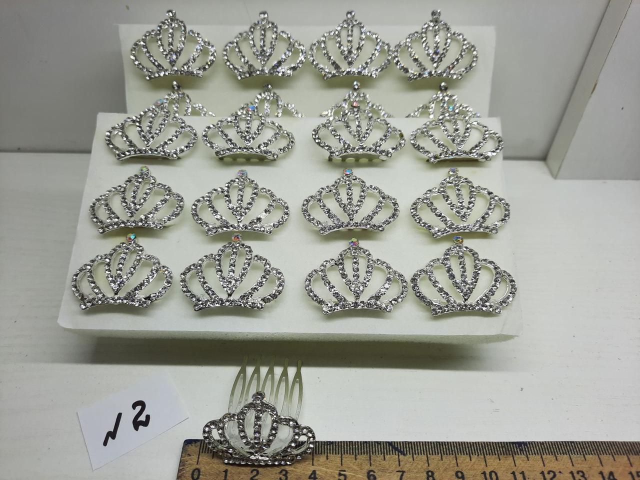 Гребінець "Коронка з камінням"