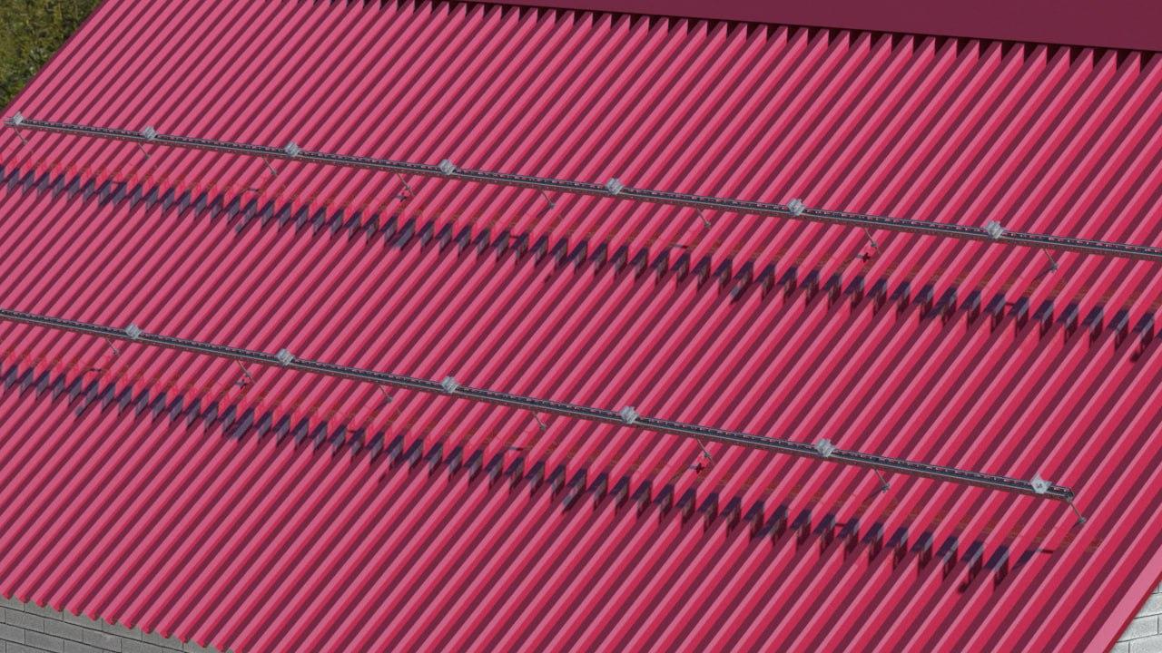 Система кріплень для ФЕМ. Скатна покрівля (металочерепиця, профнастил, шифер, бітумна покрівля)