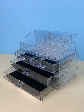 Акриловий органайзер для косметики CX-6704 Cosmetic Storage Box, прозорий, фото 1