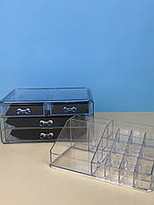 Акриловий органайзер для косметики CX-6704 Cosmetic Storage Box, прозорий, фото 6