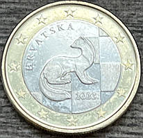 Монета Хорватії 1 євро 2023 г