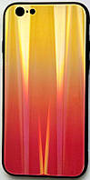 Силиконовый чехол "Стеклянный Shine Gradient" iPhone 6 (Sunset red) # 5