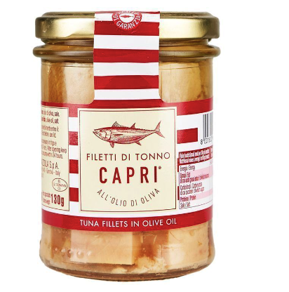 Тунець філе Capri Filetti di Tonno, в оливковій олії 200 г.
