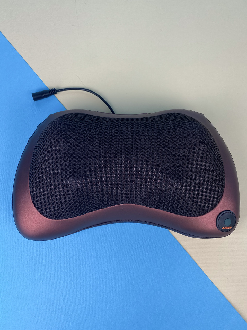 Масажна подушка Massage Pillow 8028 на 4 ролика для шиї і спини, масажер роликовий