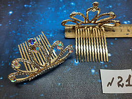 Гребінець "Коронка з камінням"