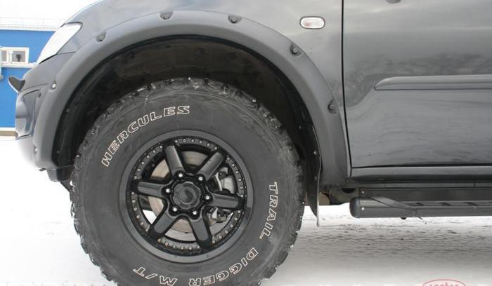 Накладки на арки коліс (Лаптеры) для Mitsubishi L200 06-15 р. в., Мітсубісі Л200
