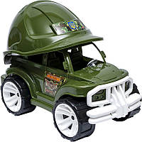 Дитяча іграшкова машинка у вигляді маленького Позашляховика з каскою BS-117/2 Зелений