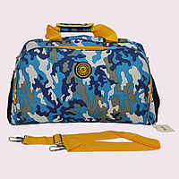Спортивная сумка дорожная сумка "XUANHUA" цвет синий камуфляж размер 45х28х20 см.