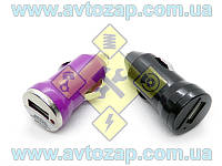 Штекер в прикуриватель - зарядное 1 USB 12-24V 1A короткий (КНР) XRX-001